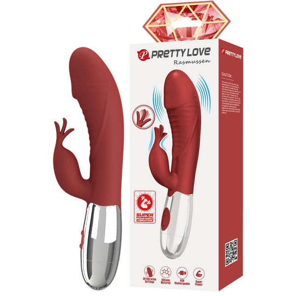 Pretty Love Rasmussen Rabbit Vibrator Red