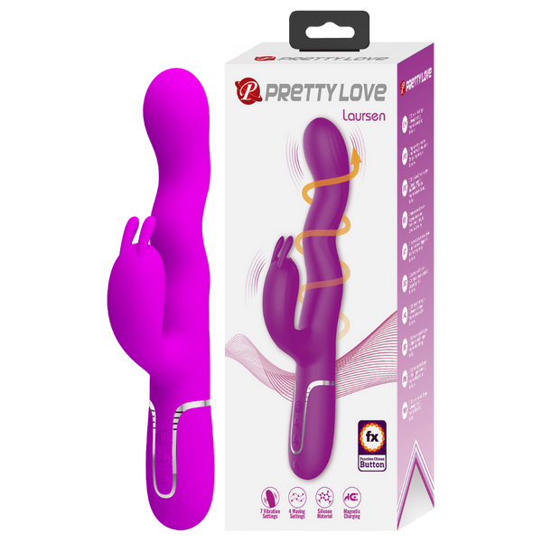 Pretty Love Laursen Wave Function Rabbit Vibrator Pink