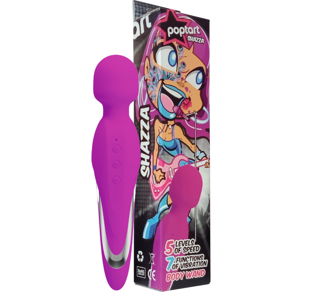 Celebrity Knights Rechargeable Body Wand Shazza Purple Vibrator Massage Wand