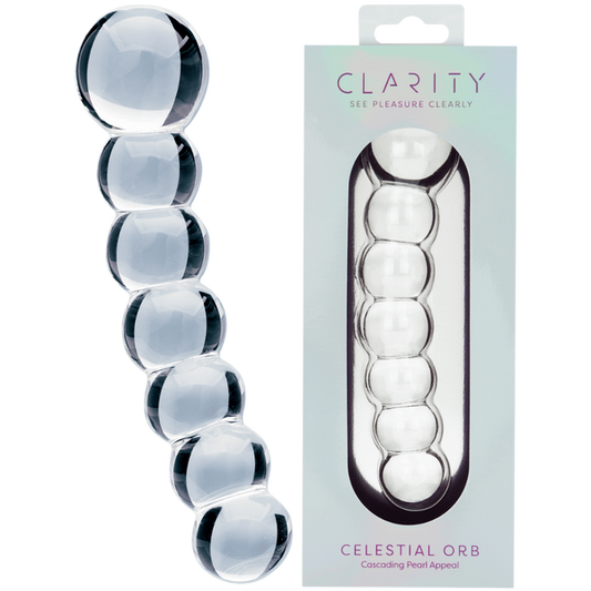 CreativeC | Clarity - Celestial Orb - Double Ended Glass Beaded Dildo