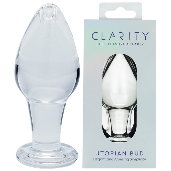 CreativeC | Clarity - Utopian Bud - Glass Butt Plug