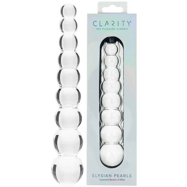 CreativeC | Clarity - Elysian Pearls - Beaded Glass Dildo