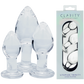 CreativeC | Clarity - Utopian Trinity - Glass Butt Plug 3 Piece