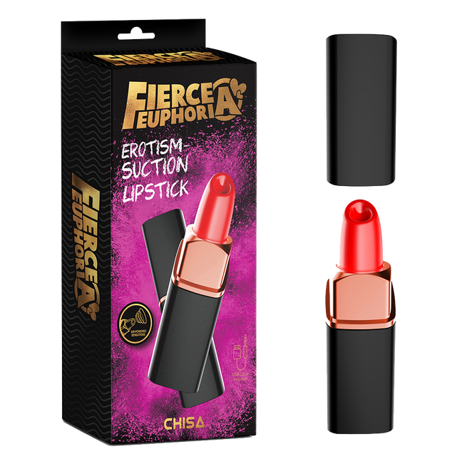 Chisa Fierce Euphoria Erotism Suction Lipstick Clitoral Stimulation USB Recharge