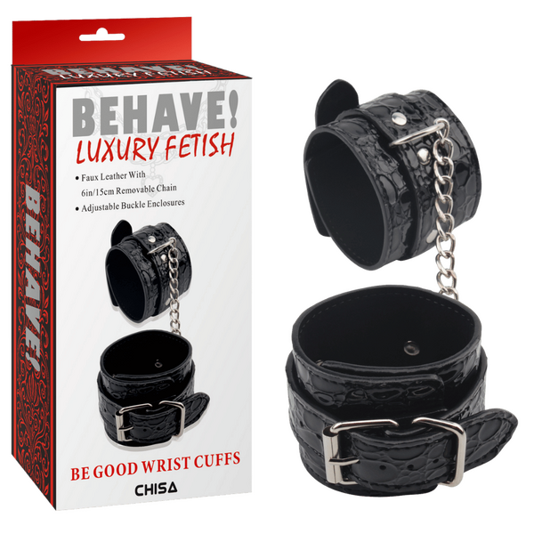 Chisa BEHAVE! Be Good Wrist Cuffs (Black)