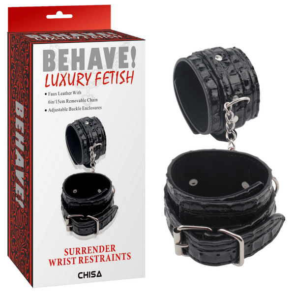 Chisa BEHAVE! Surrender Wrist Cuffs (Black)