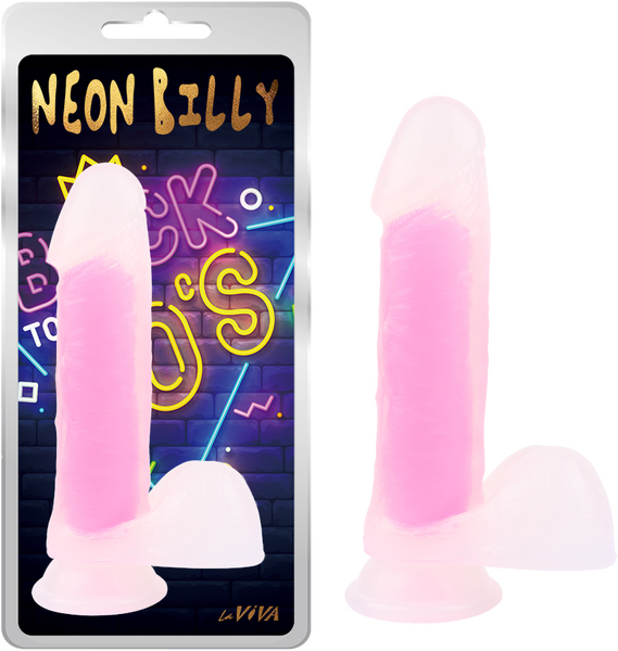 La Viva Neon Billy Glow In The Dark Pink Dildo
