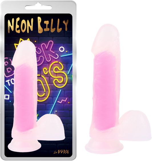 La Viva Neon Billy Glow In The Dark Pink Dildo