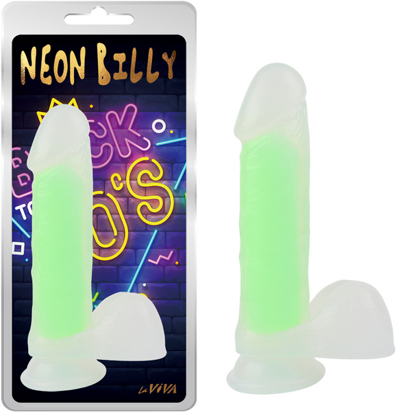 La Viva Neon Billy Glow In The Dark Green Dildo