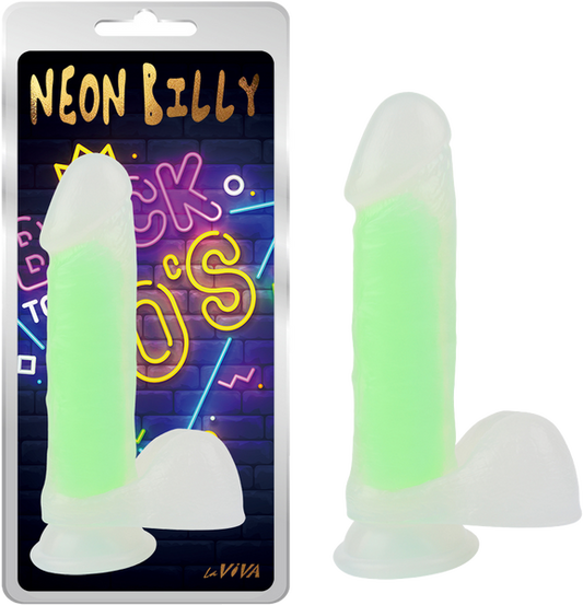La Viva Neon Billy Glow In The Dark Green Dildo