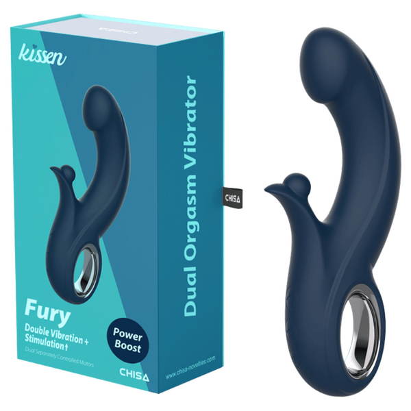 CHISA Kissen Fury Double Vibrator Navy Blue