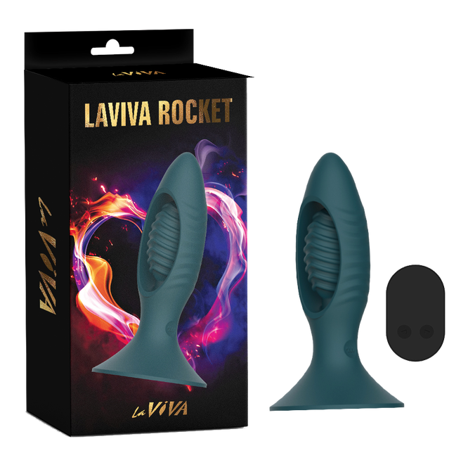La Viva Rocket Butt Plug With Remote Control (Teal)