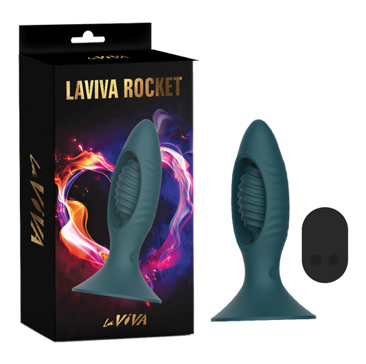 La Viva Rocket Butt Plug With Remote Control (Teal)