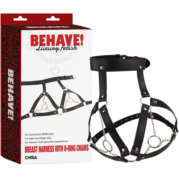 Chisa BEHAVE! Breast Harness With O-ring Chains