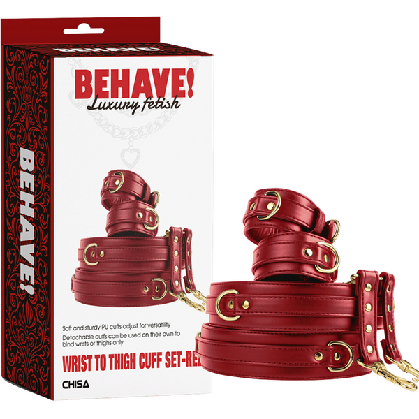Chisa BEHAVE! Wrist To Thigh Cuff Set (Red)
