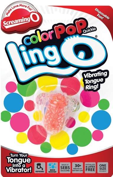 ScreamingO ColorPoP Quickie Ling O Vibrating Tongue Ring - Orange