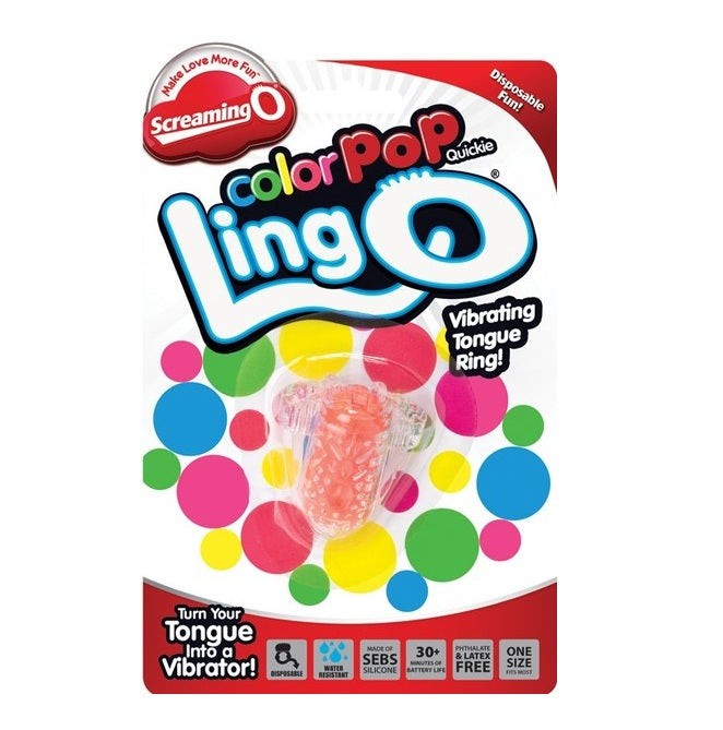 ScreamingO ColorPoP Quickie Ling O Vibrating Tongue Ring - Orange