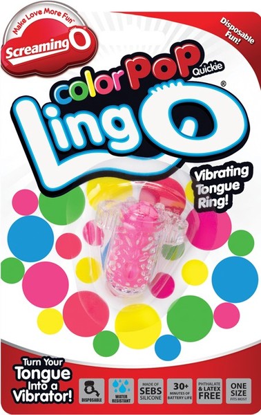 ScreamingO ColorPoP Quickie Ling O Vibrating Tongue Ring - Pink
