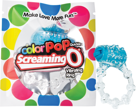 ScreamingO ColorPoP Quickie Vibrating Cock Ring - Blue