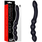 Excellent Power Deep Comber Silicone Ribbed Double Headed Plug (Black)