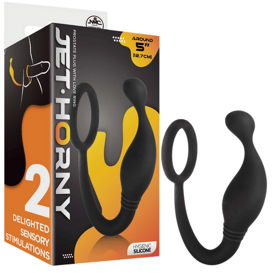 Excellent Power Jet Horny Prostate Plug With Love Ring 5"
