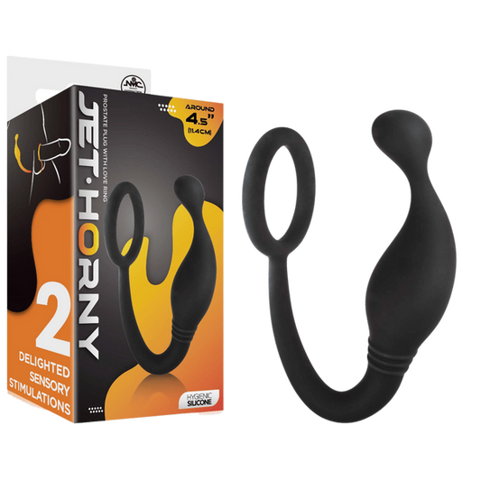 Excellent Power Jet Horny Prostate Plug With Love Ring 4.5"