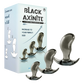 Excellent Power Black Axinite - 3 In 1 Anal Plug Kit Set (Smoke)