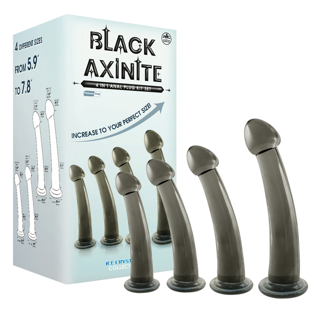 Excellent Power Black Axinite - 4 In 1 Anal Plug Kit Set (Smoke)