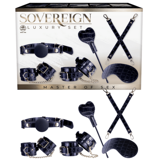 Excellent Power | Sovereign Luxury Bondage Set Black Alligator Print