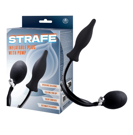 Excellent Power Strafe Inflatable Teardrop Plug With Pumps (Black)