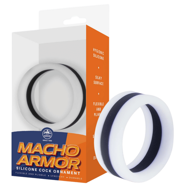 Excellent Power Macho Armor Silicone Cock Ornament Ring Black