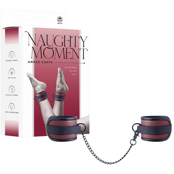 Excellent Power Naughty Moment Ankle Cuffs Red