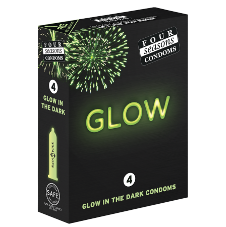 Four Seasons Glow N' Dark Condoms 4's
