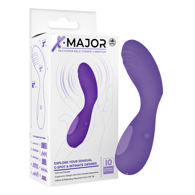 Excellent Power X Major - Rechargeable Finger Vibrator (Purple)