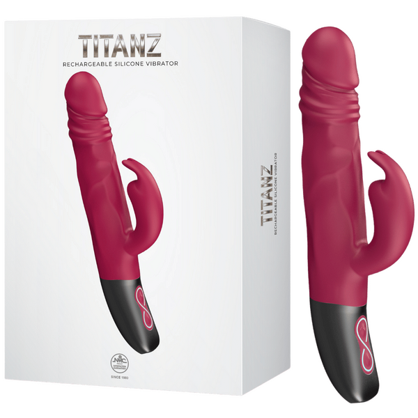 Excellent Power Titanz Rotating Rabbit Rechargeable Silicone Vibrator (Pink)