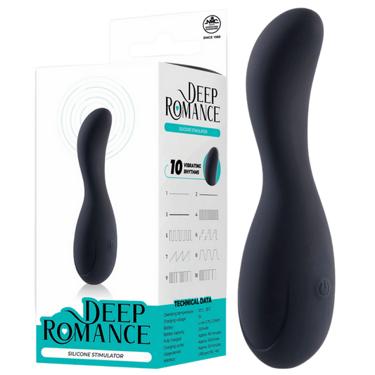 Excellent Power Deep Romance - Silicone Stimulator (Black)