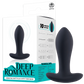 Excellent Power Deep Romance - Vibrating Butt Plug With T-Bar Base (Black)