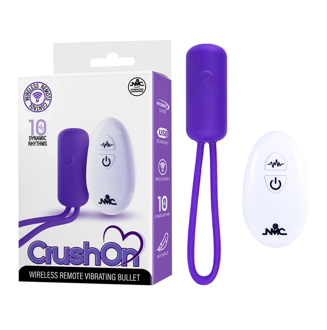 Excellent Power Crush On - Wireless Remote Vibrating Bullet (Purple)