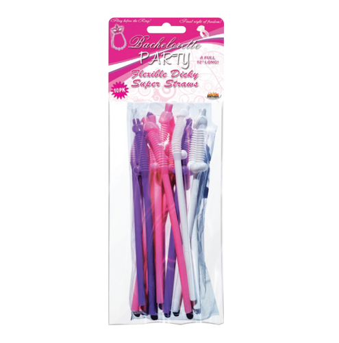 Bachelorette Party | 12" Dicky Straws (10 Pieces)