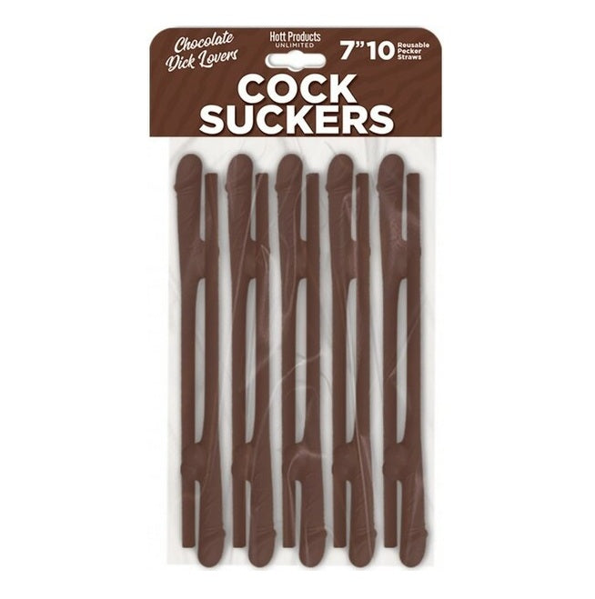 Hott Products | Cocksucker Reusable Straws (Chocolate Colored)