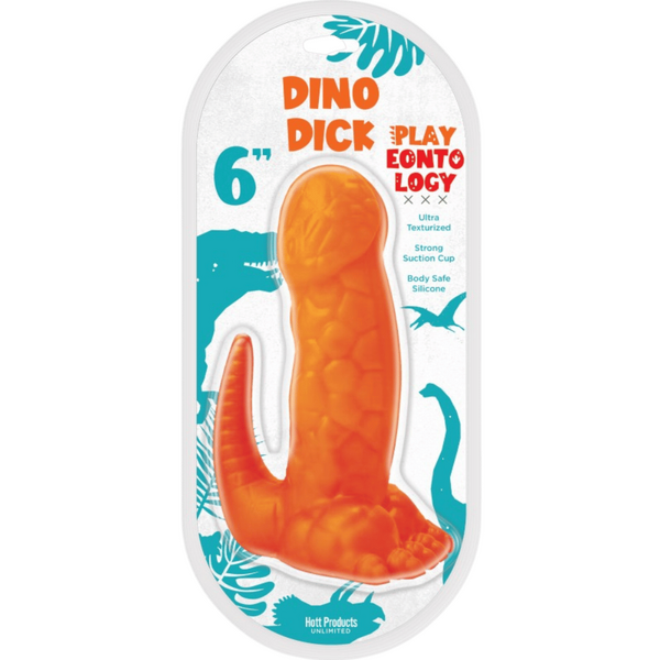 Hott Products | Dino Dick Dildo 6" Dinosaur Shaped Dildo Orange