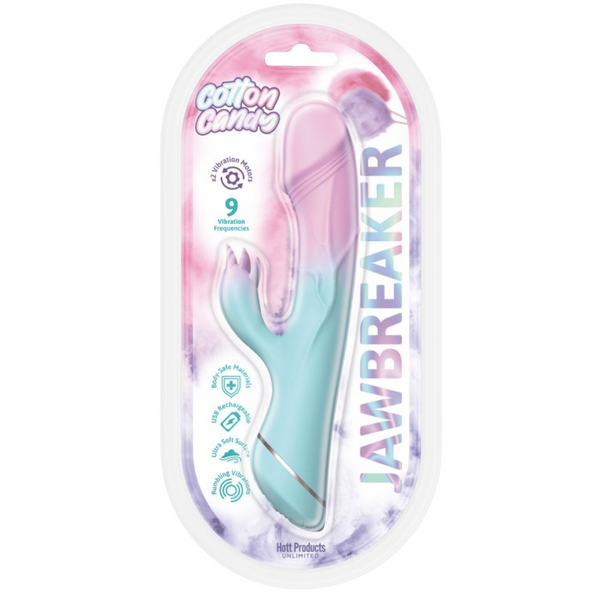 Hott Products | Cotton Candy - Jawbreaker 8" Rabbit Vibrator