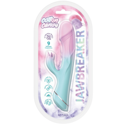 Hott Products | Cotton Candy - Jawbreaker 8" Rabbit Vibrator