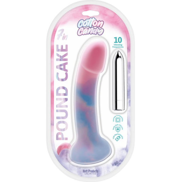 Hott Products | Cotton Candy - Pound Cake 7.4" Vibrator