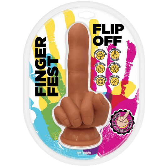 Hott Products | Finger Fest Dildo Flip Off Tan