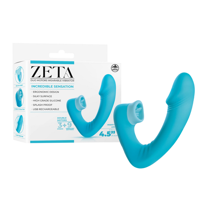 Excellent Power Zeta -  Dual Motor Wearable Vibrator (Blue)