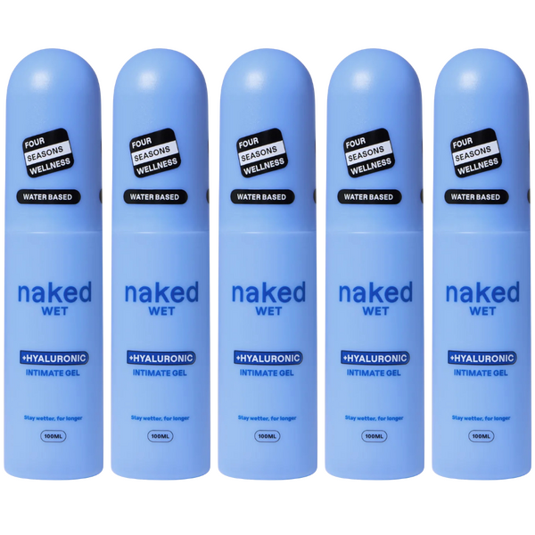 Four Seasons Naked Wet Intimate Gel Water Based Lubricant (5 X 100ml)