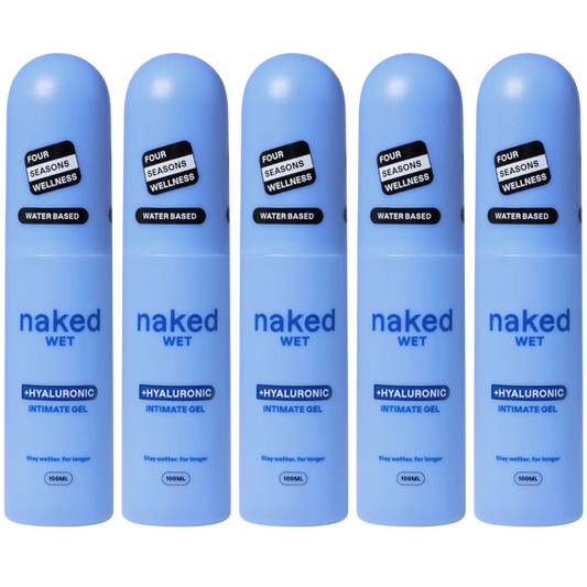 Four Seasons Naked Wet Intimate Gel Water Based Lubricant (5 X 100ml)