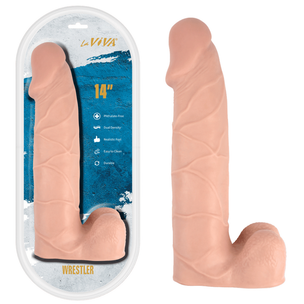 La Viva Aussie Dongs Wrestler 14" Dildo Flesh