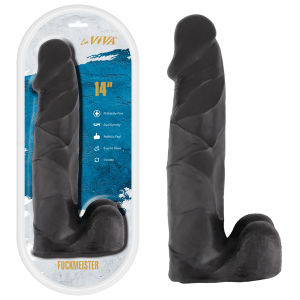 La Viva Aussie Dongs Fuckmiester 14" Dildo Black